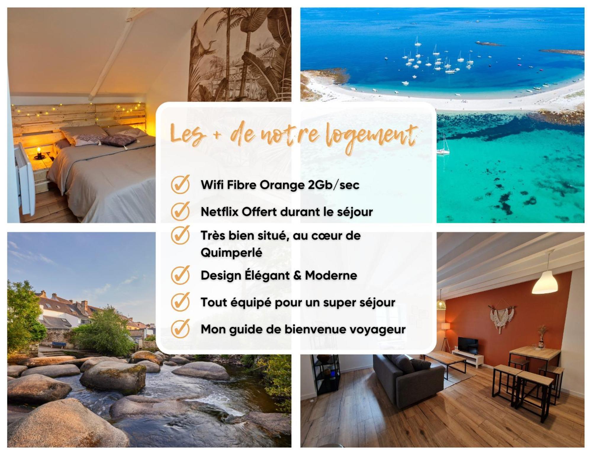 Logement de caractère en haute ville de Quimperlé Esterno foto
